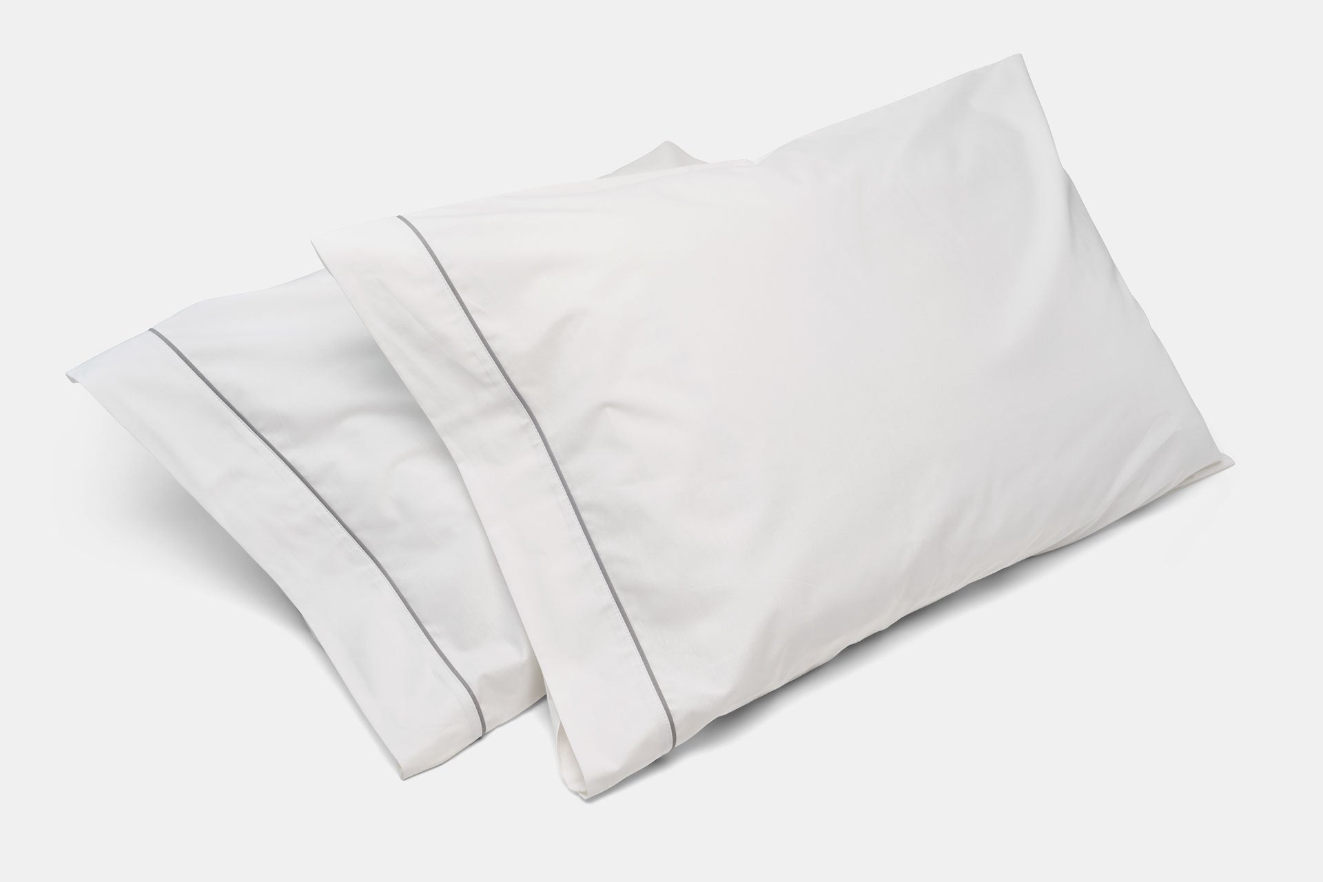 Cotton Bed Pillowcases with Piping, 100 Percent USA Cotton, American Made
