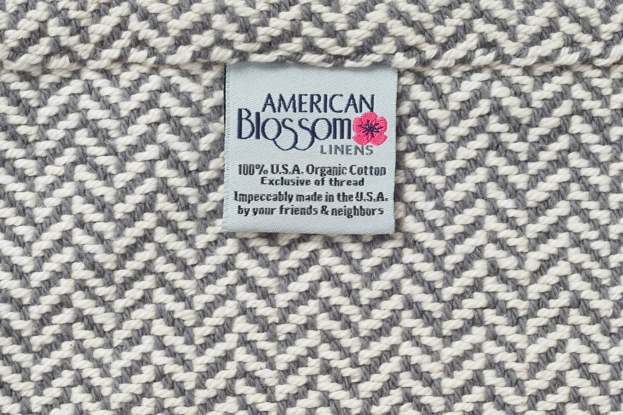 Herringbone Weave Blanket | Organic Cotton Made in USA - Image 10