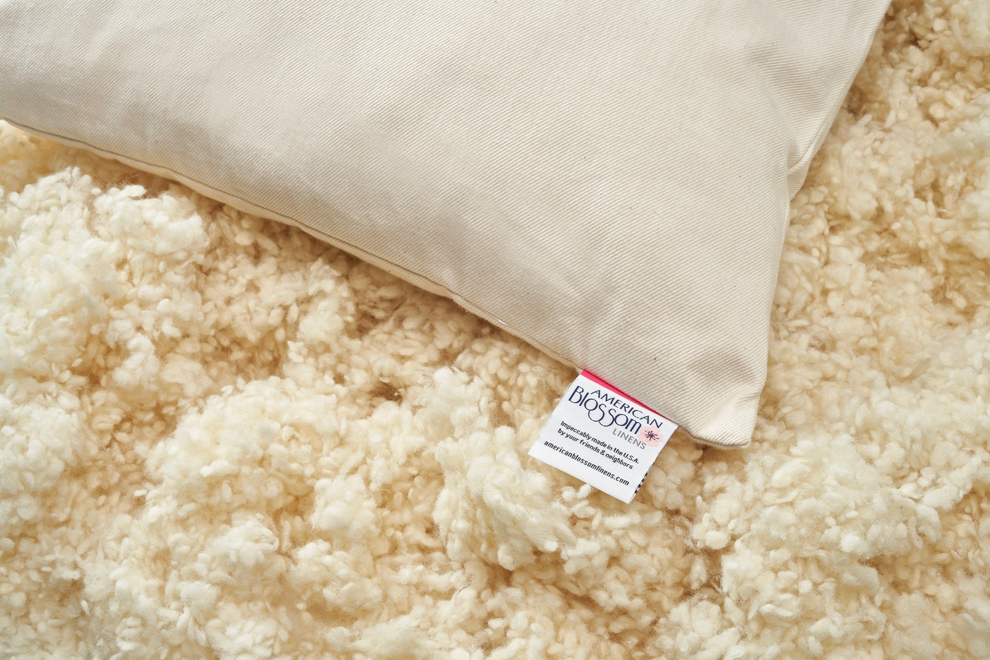 American Made Wool Filled Pillow ? Organic Cotton, Adjustable Firmness - Image 10