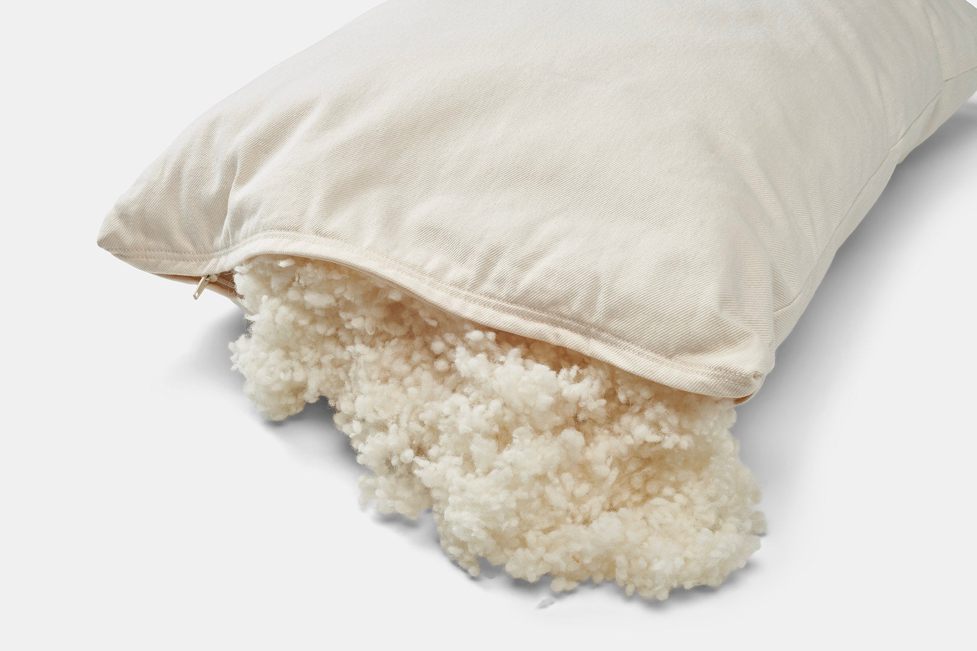 American Made Wool Filled Pillow ? Organic Cotton, Adjustable Firmness - Image 9