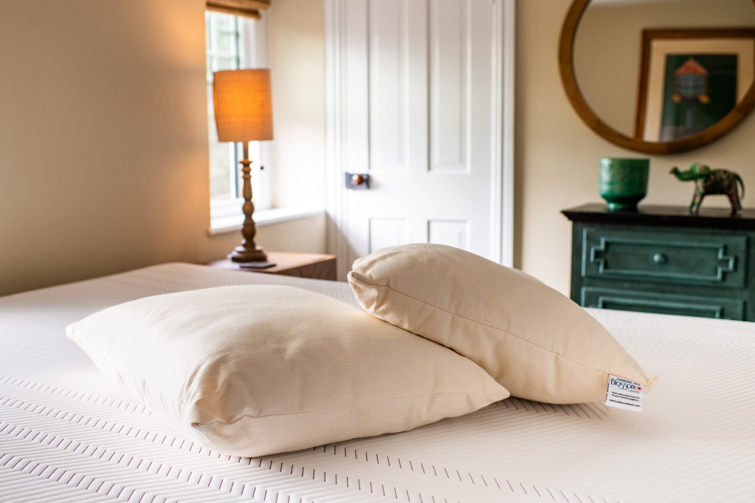 American Made Wool Filled Pillow ? Organic Cotton, Adjustable Firmness - Image 4