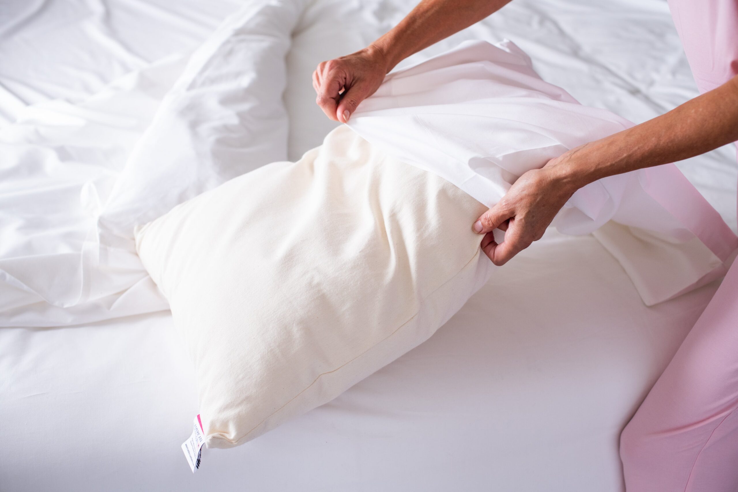 American Made Wool Filled Pillow ? Organic Cotton, Adjustable Firmness - Image 8